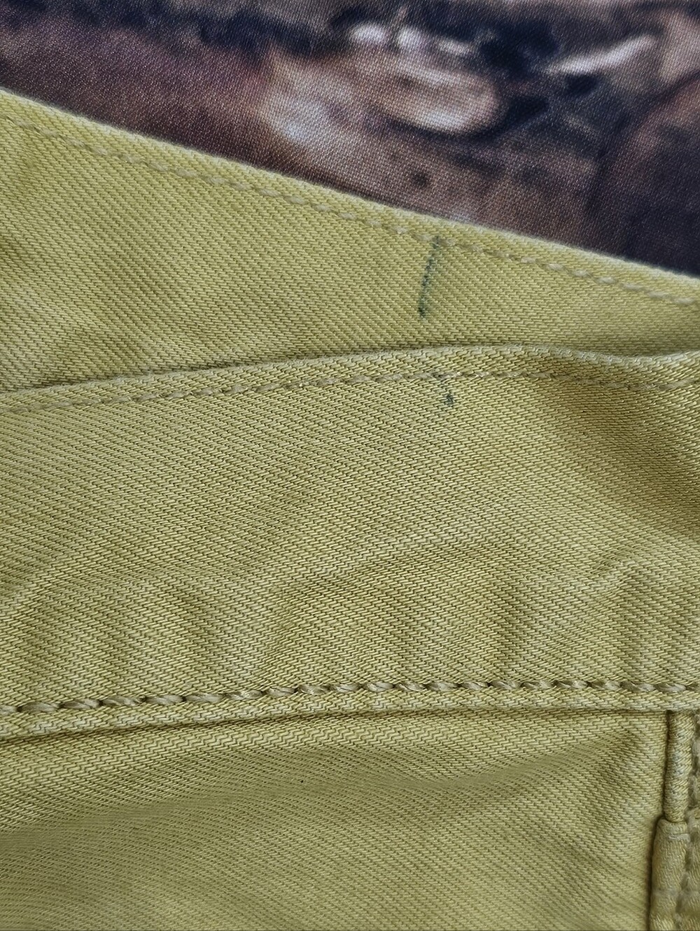 Levi's 501 Men's Size 38x29 Altered Button Fly Denim Mustard Yellow - Picture 4 of 10